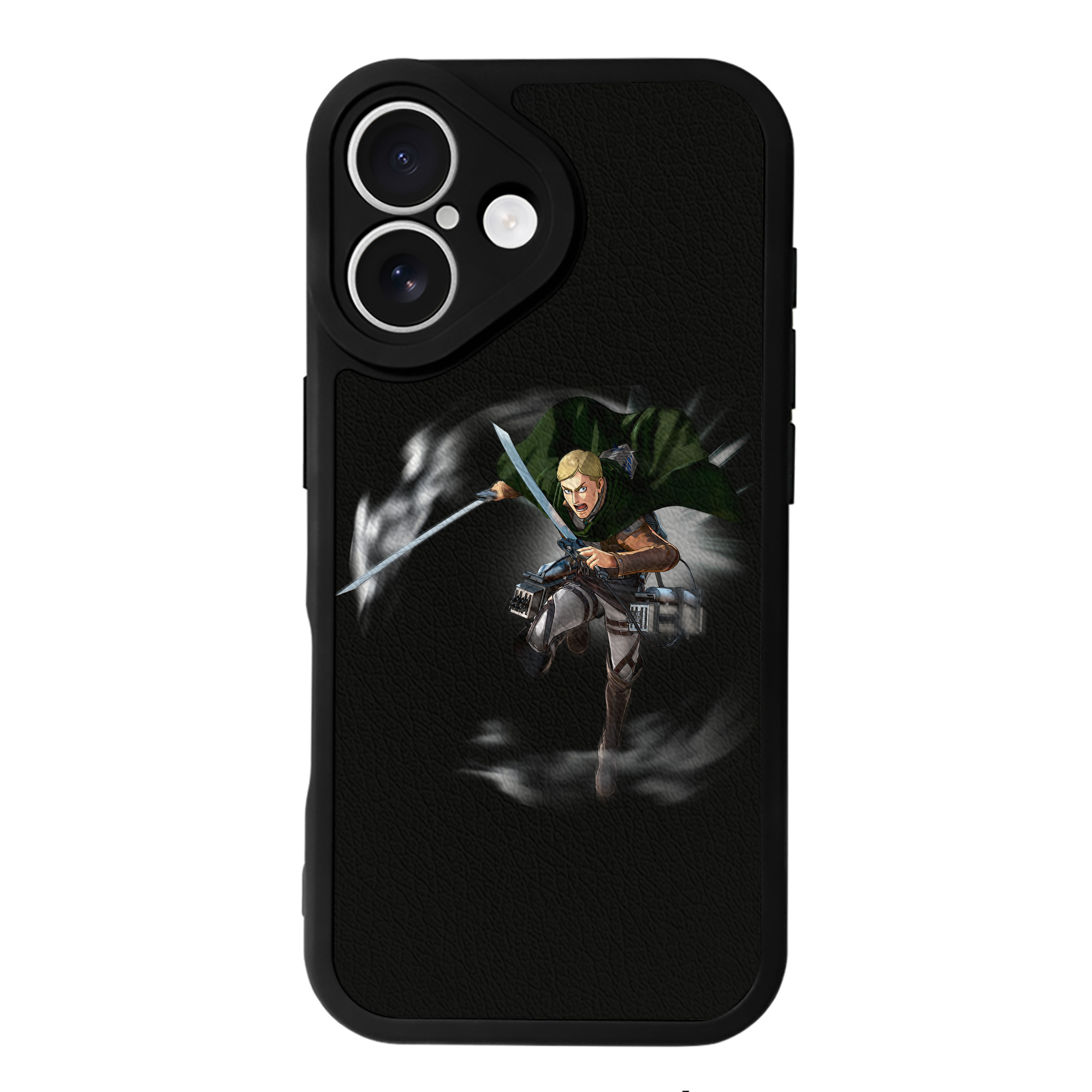 （画像用） 進撃の巨人 エルヴィン・スミス Attack on Titan Erwin Smith 【iPhone 16シリーズ対応】シリコンスマホケース（レザー調） 材質：シリコン
